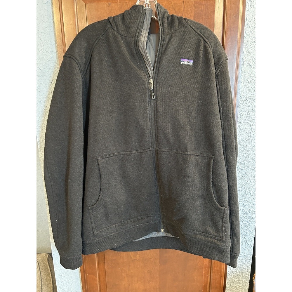 Patagonia Mens Felted Jacket Quilt Lined X-Large Black